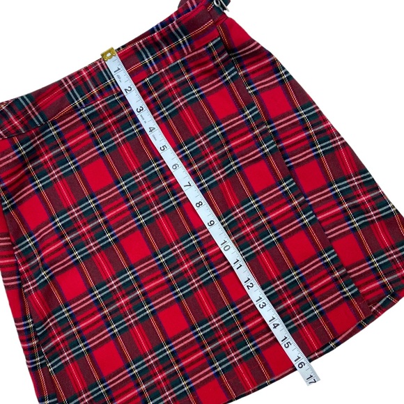 John Galt Brandy Melville Emerson Tartan Plaid Flannel Kilt Mini Buckle Skirt - Picture 12 of 12